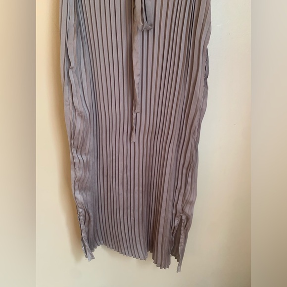 Downeast dress accordion belted midi dress wedding minimalist classic - Picture 5 of 8